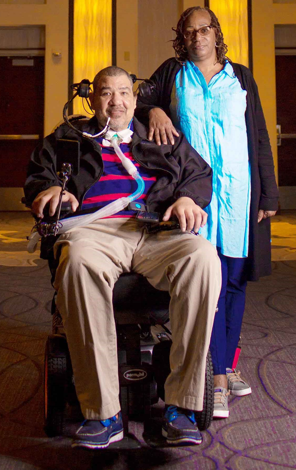 Person living with ALS and his wife